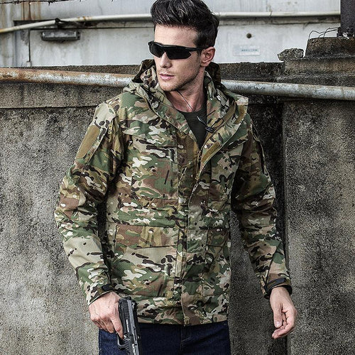 Plus Minus Co Archon Bourne Men's Military Tactical Jacket Men Fall Winter Outdoor Waterproof Windbreaker