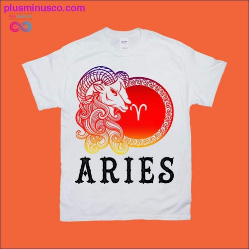 Plus Minus Co Aries Zodiac Sign T-Shirts