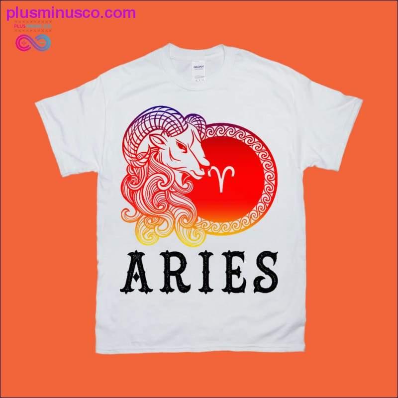Plus Minus Co Aries Zodiac Sign T-Shirts