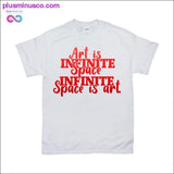 Plus Minus Co Art is Infinite Space Infinite space is art Black T-Shirts, view 2