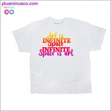 Plus Minus Co Art is Infinite Space Infinite space is art Black T-Shirts, view 3