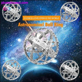 Plus Minus Co Astronomical Sphere Ball Cosmic Ring for Couples, view 4