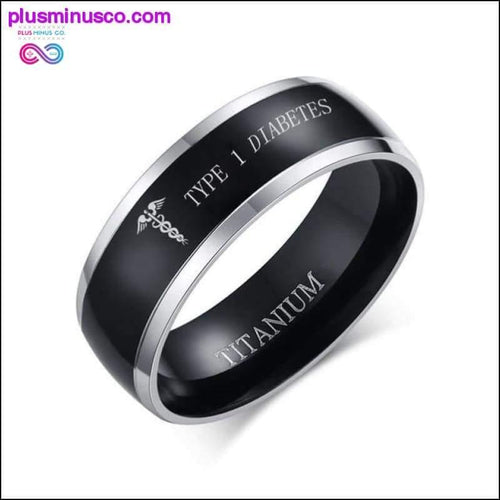 Plus Minus Co AUM OM Black Ring for Men Titanium Casual Simple Male