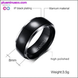Plus Minus Co AUM OM Black Ring for Men Titanium Casual Simple Male, view 3