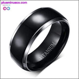 Plus Minus Co AUM OM Black Ring for Men Titanium Casual Simple Male, view 6