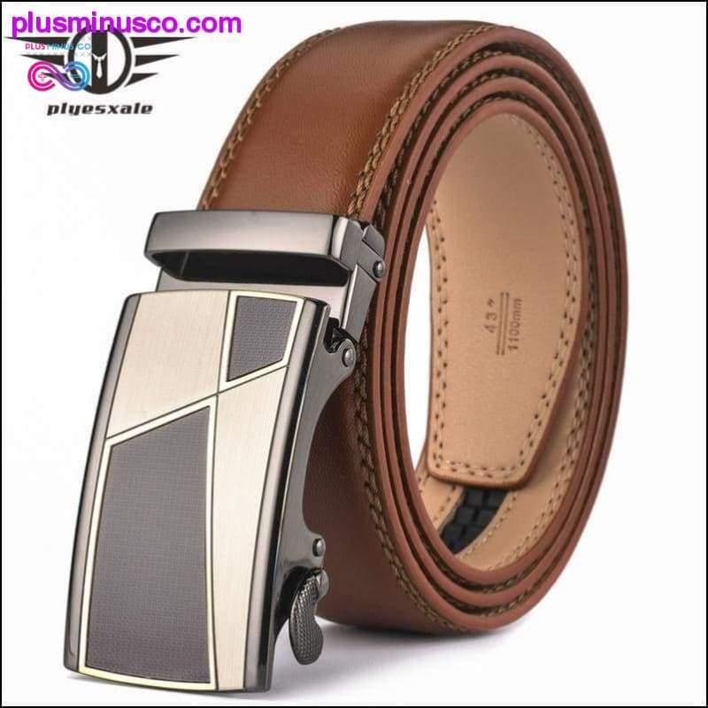 Plus Minus Co Automatic Buckle Genuine Leather High Quality Belt For Men