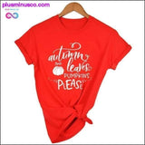 Plus Minus Co Autumn Leaves Colored T-Shirt || PlusMinusco.com, view 2