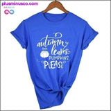 Plus Minus Co Autumn Leaves Colored T-Shirt || PlusMinusco.com, view 3