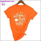 Plus Minus Co Autumn Leaves Colored T-Shirt || PlusMinusco.com, view 4