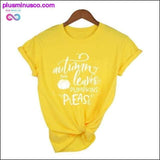 Plus Minus Co Autumn Leaves Colored T-Shirt || PlusMinusco.com, view 6