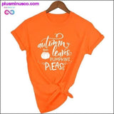 Plus Minus Co Autumn Leaves Pumpkin Please Slogan Tops Outfit ||, view 3