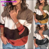 Plus Minus Co Autumn Winter Loose Leopard Print Sweater Womens Pullover, view 4