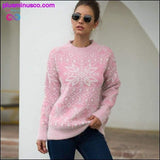 Plus Minus Co Autumn winter sweater women casual retro cashmere Christmas, view 2