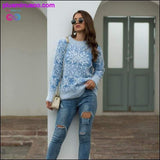 Plus Minus Co Autumn winter sweater women casual retro cashmere Christmas, view 4