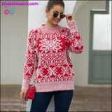 Plus Minus Co Autumn winter sweater women casual retro cashmere Christmas, view 6