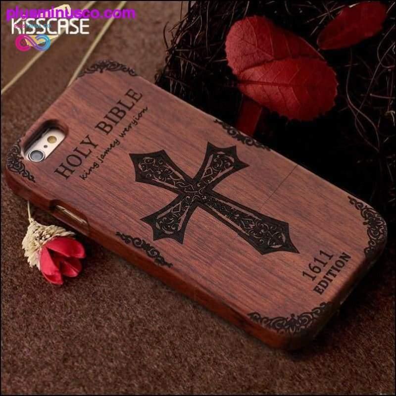 Plus Minus Co Bamboo Hard Wood Carved Apple iPhone Cases For iPhone