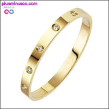 Plus Minus Co Bangles For Women Gold Rose Gold Silver Color Rhinestone, view 3