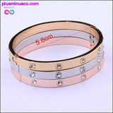 Plus Minus Co Bangles For Women Gold Rose Gold Silver Color Rhinestone, view 4