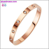 Plus Minus Co Bangles For Women Gold Rose Gold Silver Color Rhinestone, view 5