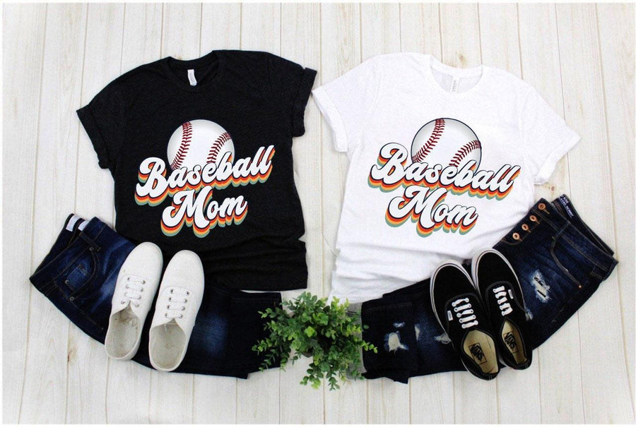 Plus Minus Co Baseball Mom Retro Shirt, Retro Mom Life T-Shirts, Baseball Mom Shirt, Baseball Shirt, Game Day Shirt, Baseball Season Tee