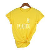 Plus Minus Co Be Different Tshirts Funny Quote T Shirt Summer Fashion Hipster Slogan Tees Women Casual T-shirts Camisetas Summer Quote Shirt, view 5