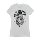 Plus Minus Co Be Strong And Courageous T-Shirts, Christians T Shirt, Religious Shirt, Joshua 19 Shirt, Bible Verse T-Shirt, Shirt For Christian Women, view 2