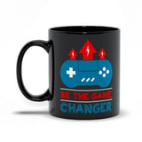 Plus Minus Co Be The Game Changer Black Mugs, Game Changer, Unique Ceramic Mug Gift, Inspirational Gamer Gift, Video Games Motivational Mug, view 5