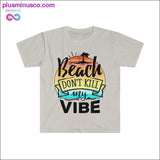 Plus Minus Co Beach Dont Kill My Vibe Retro Sunset Funny Summer T-Shirt, view 2