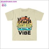 Plus Minus Co Beach Dont Kill My Vibe Retro Sunset Funny Summer T-Shirt, view 4