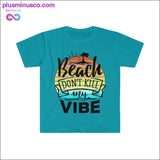 Plus Minus Co Beach Dont Kill My Vibe Retro Sunset Funny Summer T-Shirt, view 6