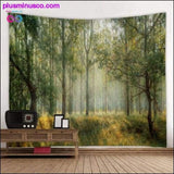Plus Minus Co Beautiful Natural Forest Printed Large Wall Tapestry Cheap, view 2