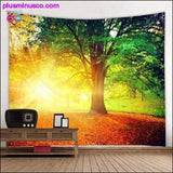 Plus Minus Co Beautiful Natural Forest Printed Large Wall Tapestry Cheap, view 3
