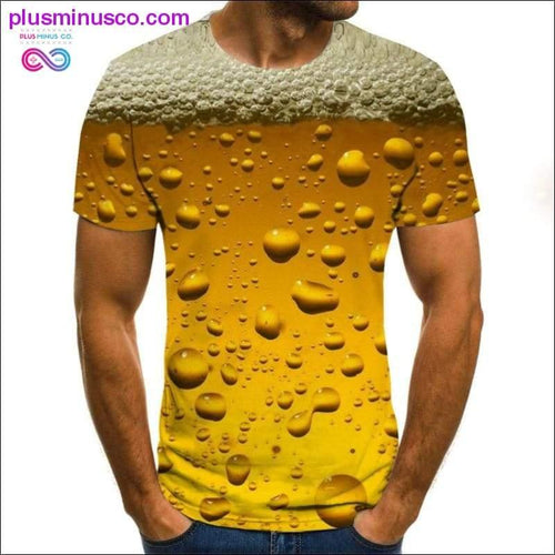 Plus Minus Co 3D Print T Shirt For Men, Cool and Funny Men's Shirt