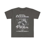 Plus Minus Co Being Grandpa Is An Honor Being Papa Is Priceless Father T-Shirts, Father's day gift, Dads T Shirt, Grandpas T-Shirt, Gift For Dad, view 3