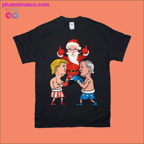 Plus Minus Co Biden, Trump and Santa T-Shirts
