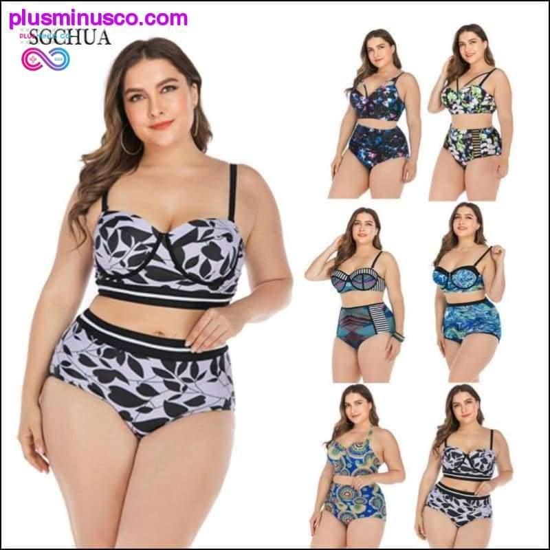 Plus Minus Co Big Push Up Bikini 4XL for Fat High Waist Swimwear 2020