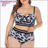 Plus Minus Co Big Push Up Bikini 4XL for Fat High Waist Swimwear 2020, view 2