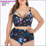 Plus Minus Co Big Push Up Bikini 4XL for Fat High Waist Swimwear 2020, view 4