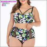 Plus Minus Co Big Push Up Bikini 4XL for Fat High Waist Swimwear 2020, view 5
