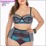 Plus Minus Co Big Push Up Bikini 4XL for Fat High Waist Swimwear 2020, view 6