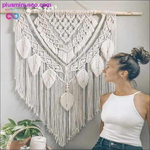 Plus Minus Co Big Size Macrame Tapestry Wall Hanging Bohemian Chic
