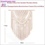 Plus Minus Co Big Size Macrame Tapestry Wall Hanging Bohemian Chic, view 2
