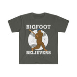 Plus Minus Co Bigfoot Believers Baseball T-Shirts, Bigfoot Baseball Shirt / Bigfoots Gift / Baseball Sport Yeti Sasquatch, Sports Team / Scary Monster, view 4