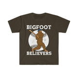 Plus Minus Co Bigfoot Believers Baseball T-Shirts, Bigfoot Baseball Shirt / Bigfoots Gift / Baseball Sport Yeti Sasquatch, Sports Team / Scary Monster, view 5