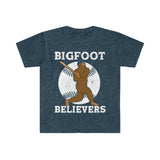 Plus Minus Co Bigfoot Believers Baseball T-Shirts, Bigfoot Baseball Shirt / Bigfoots Gift / Baseball Sport Yeti Sasquatch, Sports Team / Scary Monster, view 6