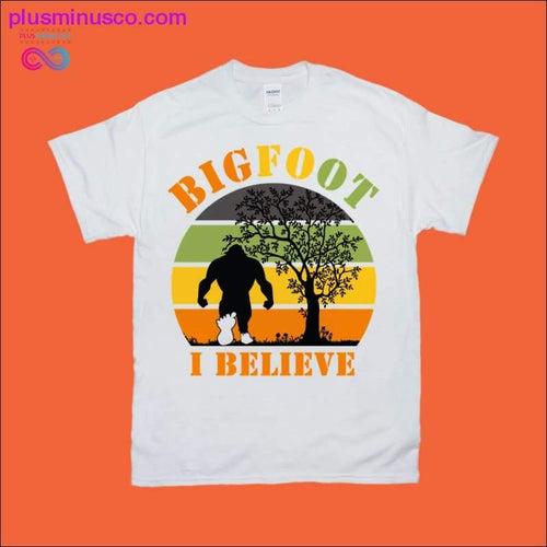 Plus Minus Co BIGFOOT I Believe | Retro Sunset T-Shirts