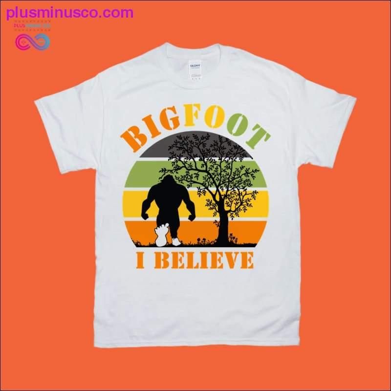 Plus Minus Co BIGFOOT I Believe | Retro Sunset T-Shirts