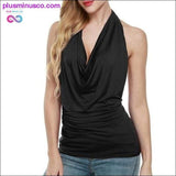 Plus Minus Co Backless Tops Sexy Sleeveless Hanging Neck T Blouse For, view 2