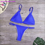 Plus Minus Co Bikini New Summer Solid Bikini Set Low Waist Swimwear, view 4