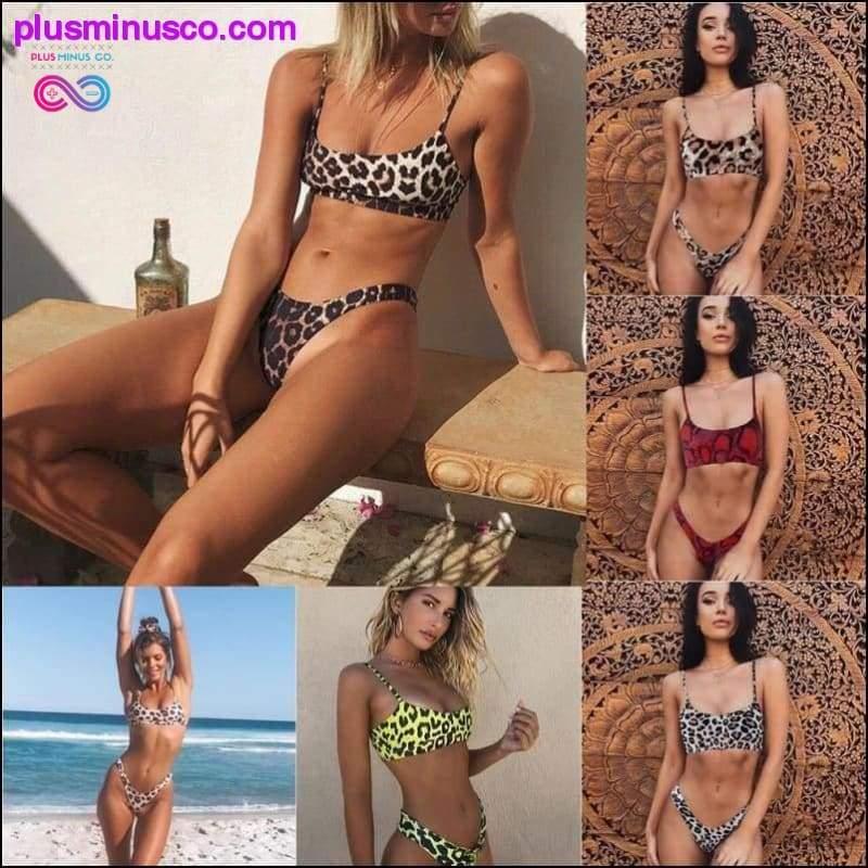 Plus Minus Co Bikini Women Swimwear Swimsuit Sexy Leopard Snake